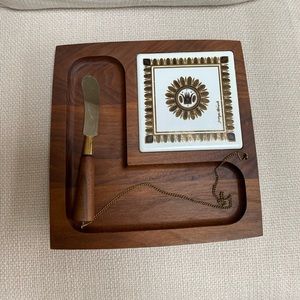 Georges Briard Teak and Tile Cheese Board